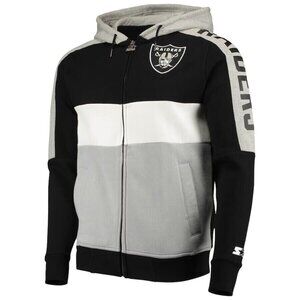 Starter Las Vegas/Oakland Raiders Vintage Hoodie Full Zip Jacket Size Large